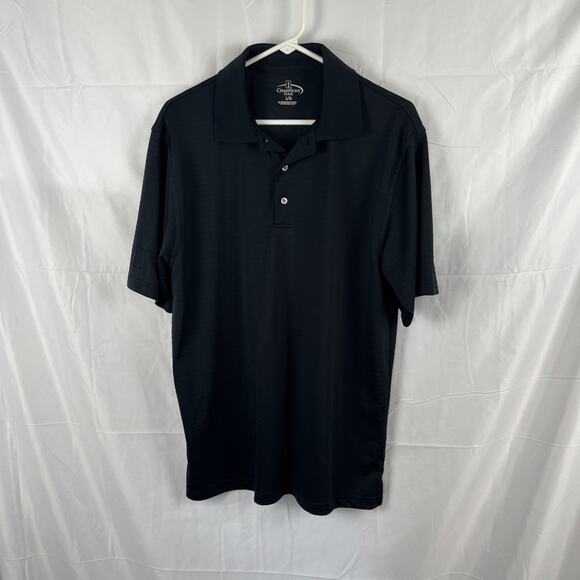 CHAMPIONS TOUR POLO LARGE SHIRT BLACK POLYSTER - Picture 1 of 3